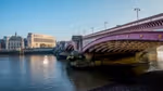 Looking across the River Thames with Blackfriars Bridge on the right and Unilever House on the opposite bank