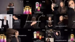 A collage of images showing TRESemmé product bottles and models.
