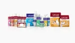 A line-up of the full range of Cafuné pet care products.