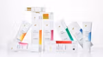 Products from the Dove Cream Serum range, which includes niacinamide and hyaluronic acid. Premium packaging in white & gold.