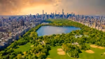A overhead view of central park