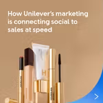 Marketing strategy with Hourglass cosmetics on brown background.