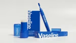 Vaseline Originals products: the Primer & Highlighter and the Brow Tamer Jelly. Both in blue packaging with white writing.